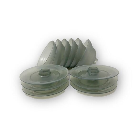 Vintage Set of 6 Tupperware 754 Short Parfait Dessert Sundae Cups Smoke Gray - Picture 6 of 6